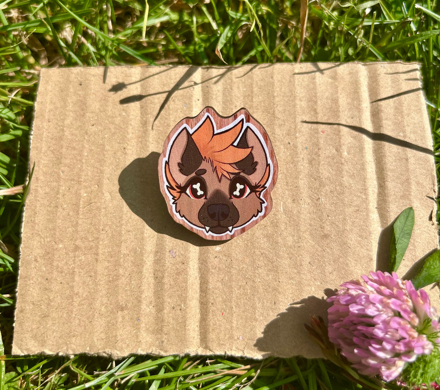 Pins en bois | Hyène 🌿🐾