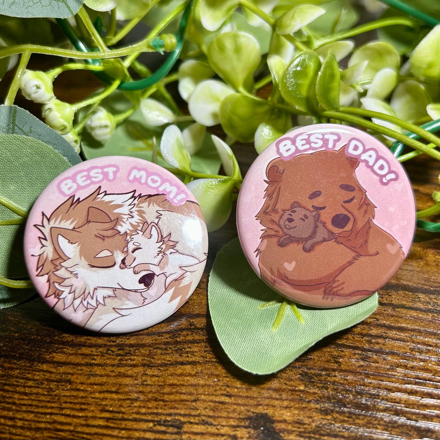 Badges | "Best mum" - "Best Dad" 💖🐾